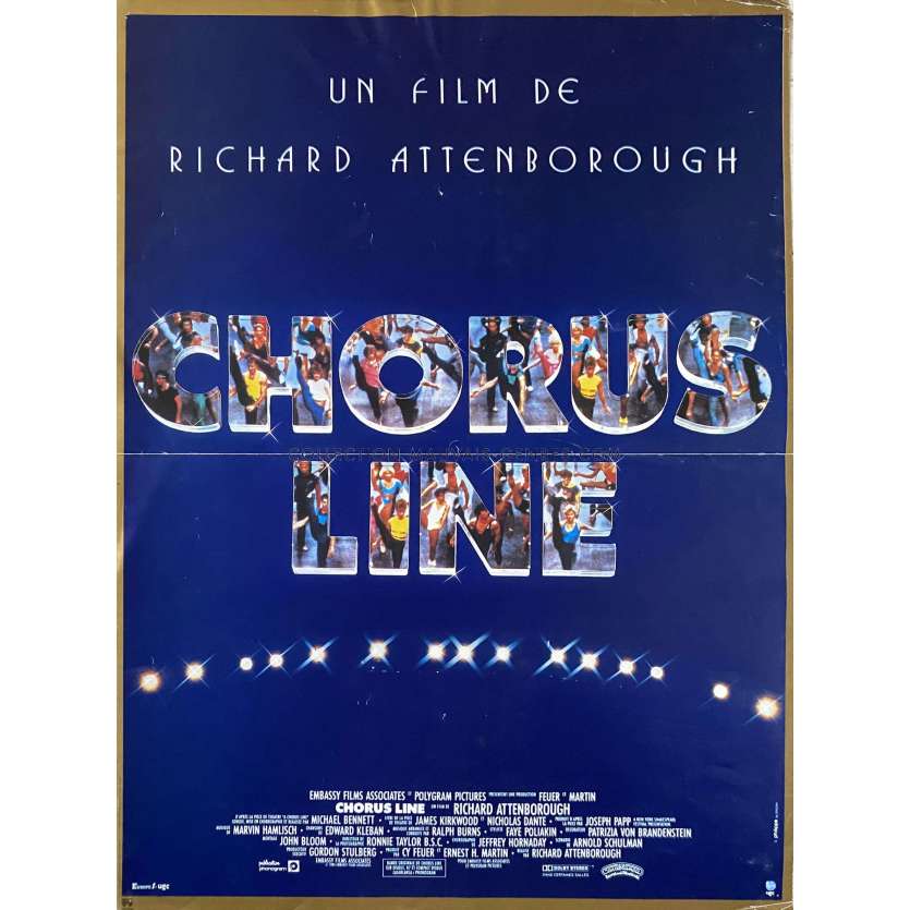 A CHORUS LINE French Movie Poster- 15x21 in. - 1985 - Richard Attenborough, Michael Douglas