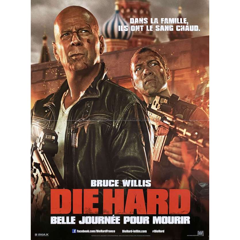 A GOOD DAY TO DIE HARD French Movie Poster- 15x21 in. - 2013 - John Moore, Bruce Willis