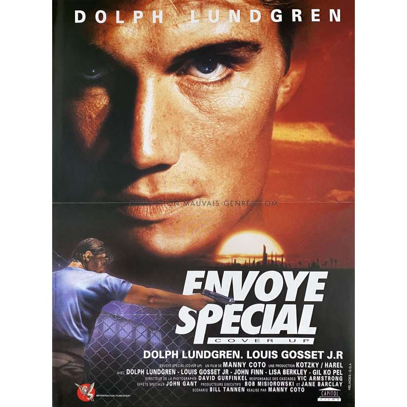 COVER UP French Movie Poster- 15x21 in. - 1991 - Manny Coto, Dolph Lundgren