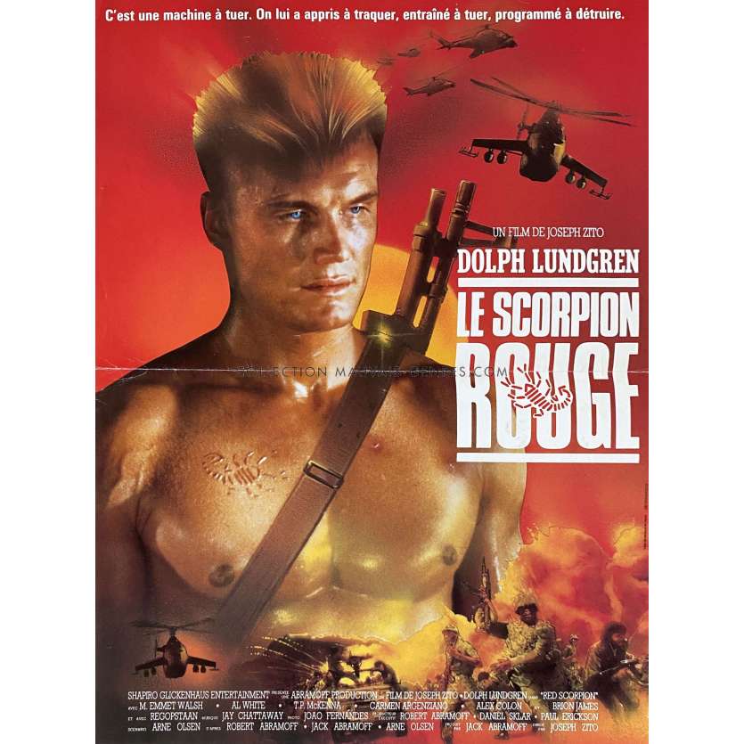 LE SCORPION ROUGE Affiche de film- 40x54 cm. - 1988 - Dolph Lundgren, Joseph Zito