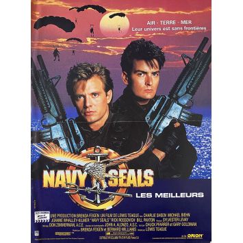 NAVY SEALS French Movie Poster- 15x21 in. - 1990 - Lewis Teague, Charlie Sheen
