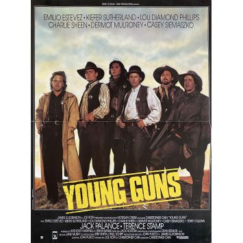 YOUNG GUNS French Movie Poster- 15x21 in. - 1988 - Christopher Cain, Kiefer Sutherland