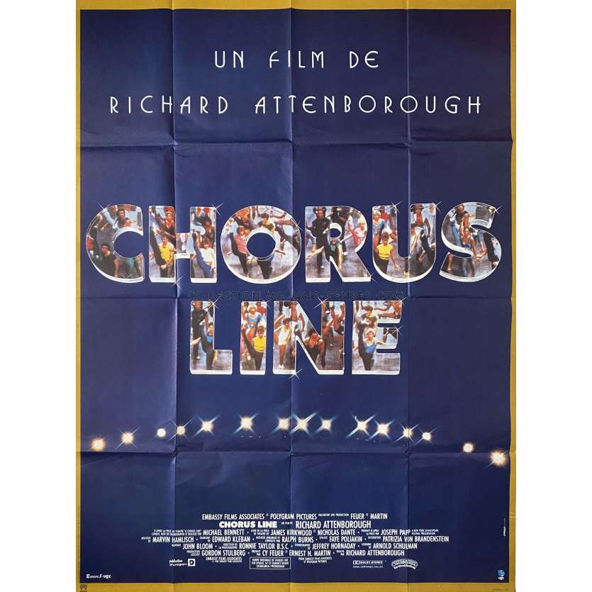 A CHORUS LINE French Movie Poster- 47x63 in. - 1985 - Richard Attenborough, Michael Douglas