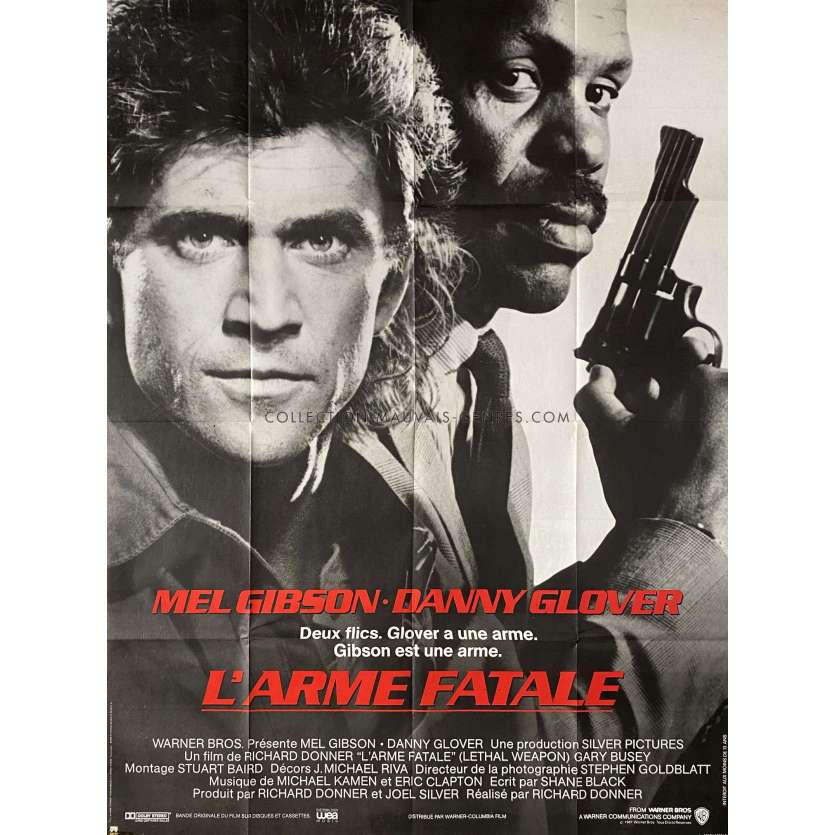 L'ARME FATALE Affiche de film- 120x160 cm. - 1987 - Mel Gibson, Richard Donner