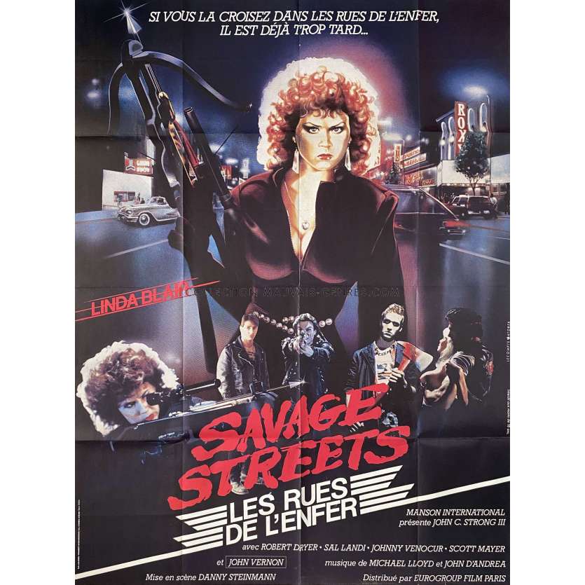 LES RUES DE L'ENFER Affiche de film- 120x160 cm. - 1984 - Linda Blair, Danny Steinmann