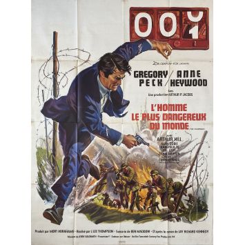 L'HOMME LE PLUS DANGEREUX DU MONDE Affiche de film- 120x160 cm. - 1969 - Gregory Peck, J. Lee Thomson