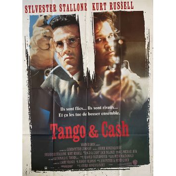 TANGO & CASH French Movie Poster- 47x63 in. - 1989 - Andrey Konchalovskiy, Sylvester Stallone