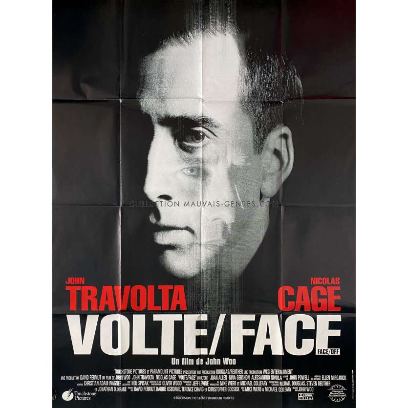 FACE OFF French Movie Poster- 47x63 in. - 1997 - John Woo, John Travolta