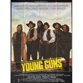 YOUNG GUNS French Movie Poster- 47x63 in. - 1988 - Christopher Cain, Kiefer Sutherland