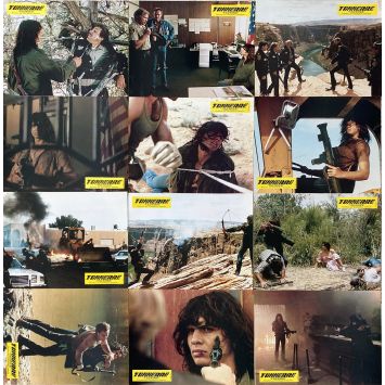 THUNDER French Lobby Cards x12 - 9x12 in. - 1983 - Fabrizio De Angelis, Mark Gregory