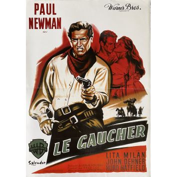 THE LEFT HANDED GUN French Movie Poster- 15x21 in. - 1958/R1970 - Arthur Penn, Paul Newman