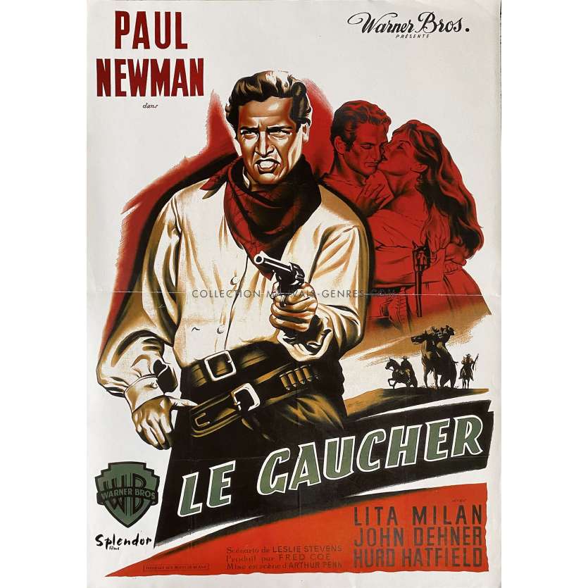 LE GAUCHER Affiche de cinéma- 40x60 cm. - 1958/R1970 - Paul Newman, Arthur Penn