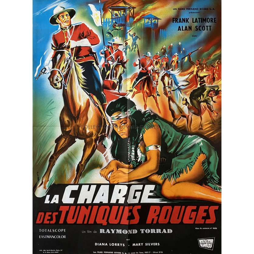 CAVALRY CHARGE French Movie Poster- 23x32 in. - 1965 - Ramón Torrado, Alan Scott