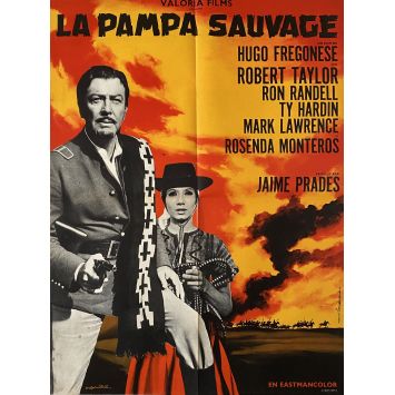 LA PAMPA SAUVAGE Affiche de cinéma- 60x80 cm. - 1965 - Robert Taylor, Hugo Fregonese