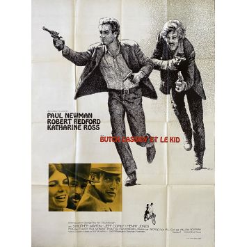 BUTCH CASSIDY ET LE KID Affiche de cinéma- 120x160 cm. - 1969 - Paul Newman, George Roy Hill