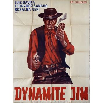 DYNAMITE JIM French Movie Poster- 47x63 in. - 1966 - Alfonso Balcázar, Luis Davila