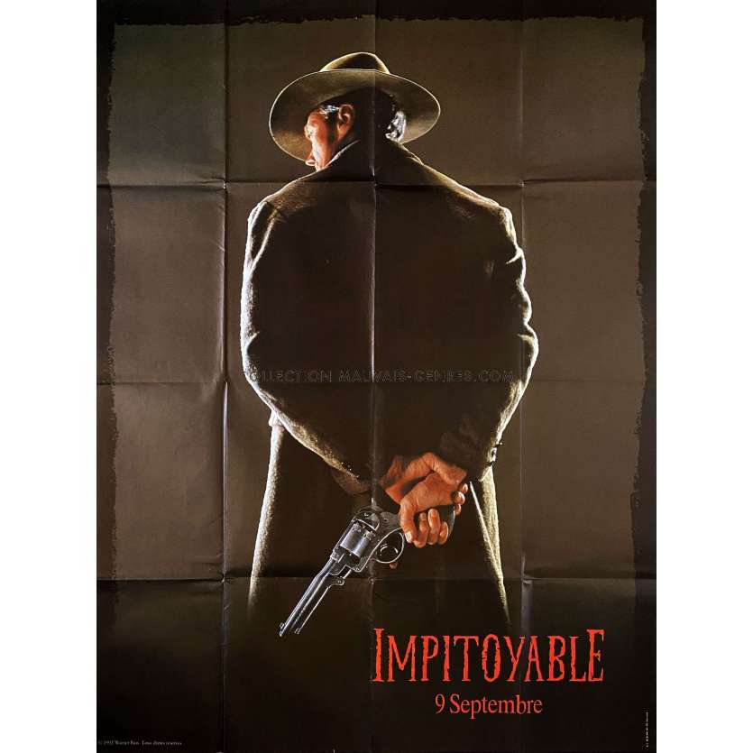 IMPITOYABLE Affiche de cinéma Prev. - 120x160 cm. - 1992 - Gene Hackman, Clint Eastwood