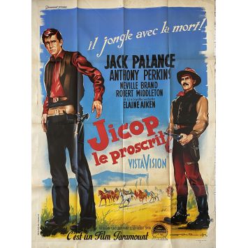 THE LONELY MAN French Movie Poster- 47x63 in. - 1957 - Henry Levin, Jack Palance