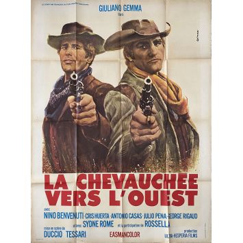LA CHEVAUCHEE VERS L'OUEST Affiche de cinéma- 120x160 cm. - 1969 - Giuliano Gemma , Duccio Tessari