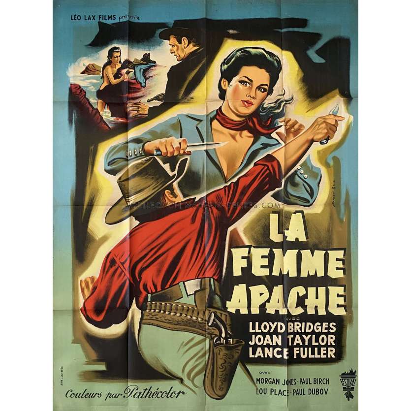 APACHE WOMAN French Movie Poster- 47x63 in. - 1955 - Roger Corman, Lloyd Bridges