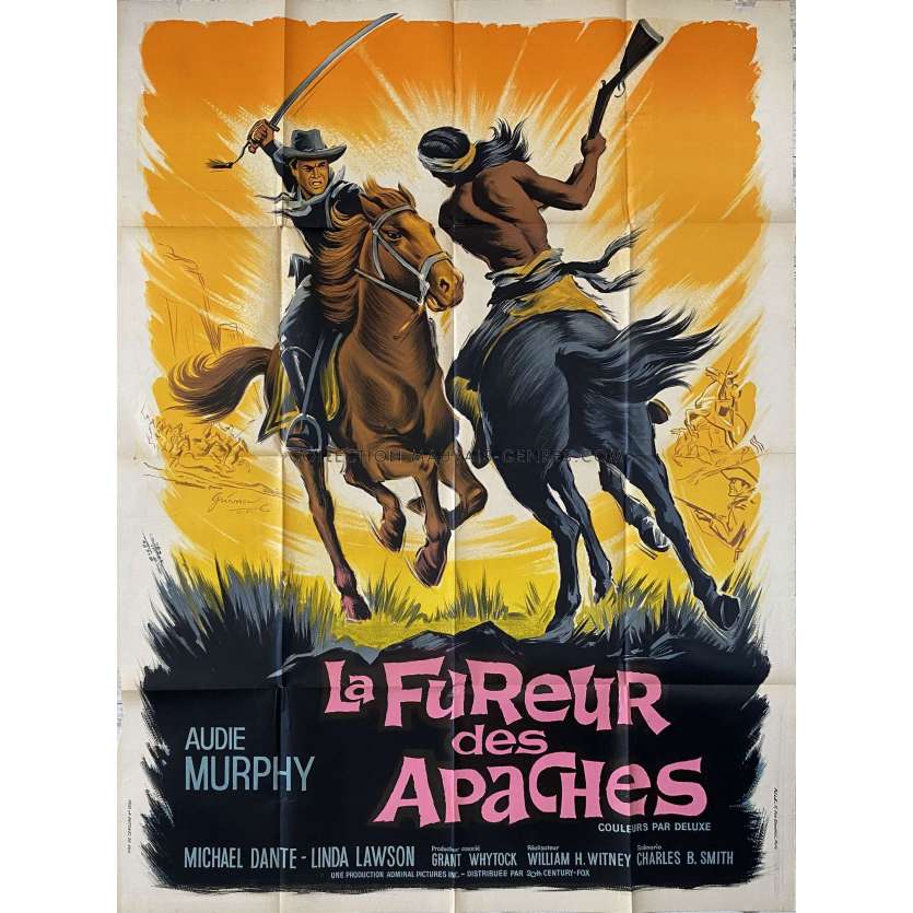 APACHE'S RIFLES French Movie Poster- 47x63 in. - 1964 - William Witney, Audie Murphy