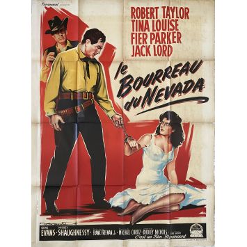 LE BOURREAU DU NEVADA Affiche de cinéma- 120x160 cm. - 1959 - Robert Taylor, Michael Curtiz