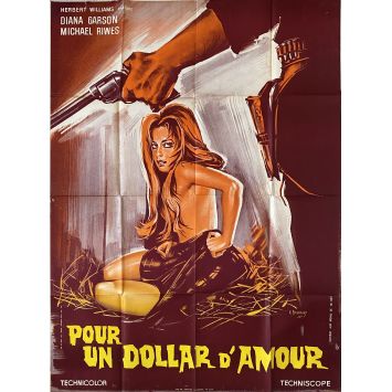 ONE DOLLAR OF FIRE French Movie Poster- 47x63 in. - 1966 - Nick Nostro, Dada Galotti