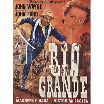 RIO GRANDE Affiche de cinéma- 120x160 cm. - 1950/R1960 - John Wayne, John Ford