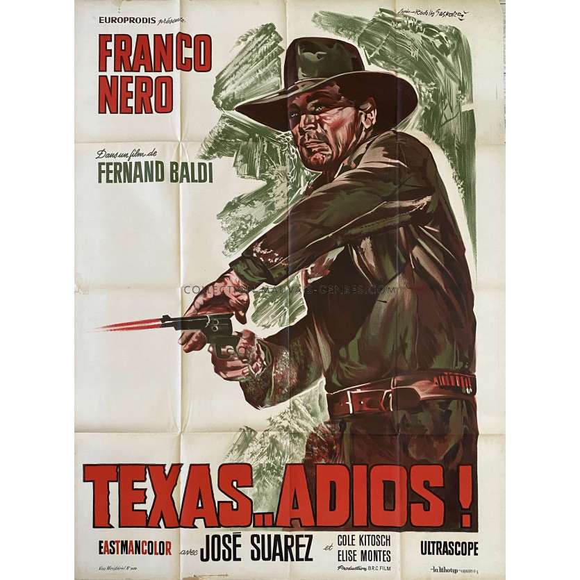 TEXAS ADDIO French Movie Poster- 47x63 in. - 1966 - Ferdinando Baldi, Franco Nero