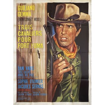 TROIS CAVALIER POUR FORT YUMA Affiche de cinéma- 120x160 cm. - 1966 - Giuliano Gemma, Giorgio Ferroni