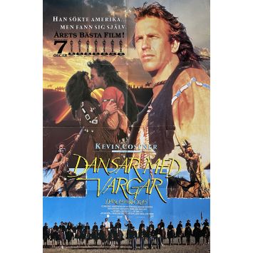 DANCE WITH WOLVES French Movie Poster- 29x43 in. - 1990 - Kevin Costner, Mary McDowell