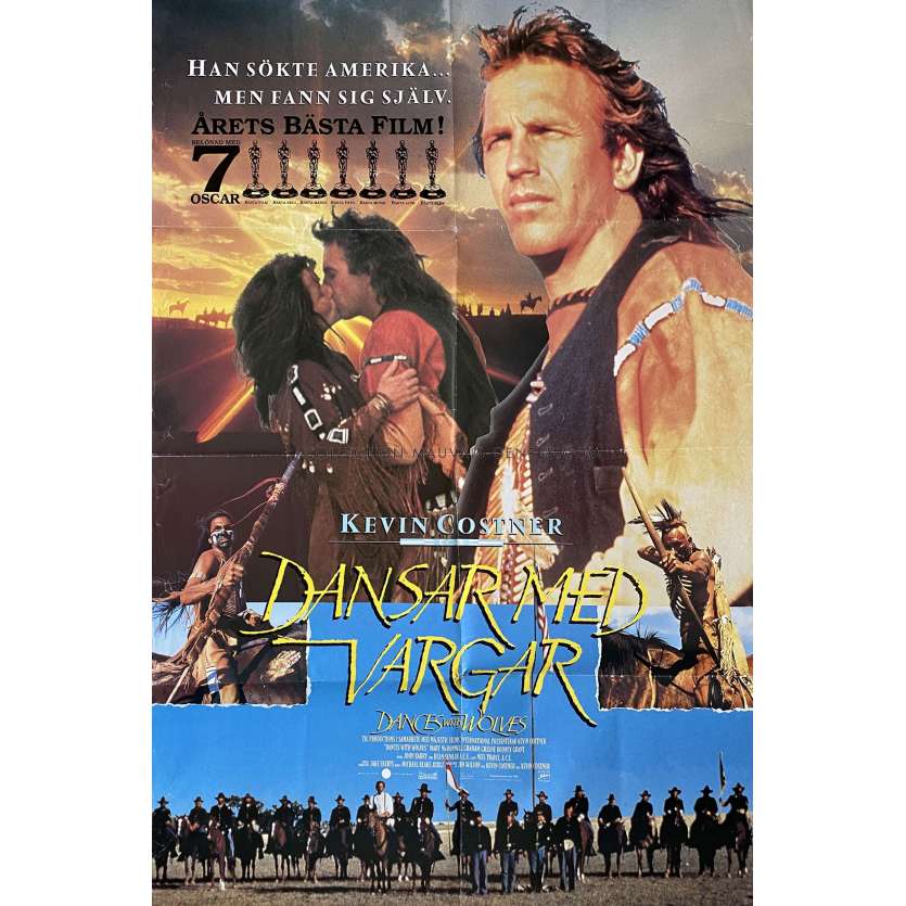 DANSE AVEC LES LOUPS Affiche de cinéma- 74x110 cm. - 1990 - Mary McDowell, Kevin Costner