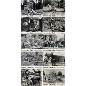 THE INDIAN FIGHTER French Lobby Cards x10 - 9x12 in. - 1955 - André De Toth, Kirk Douglas