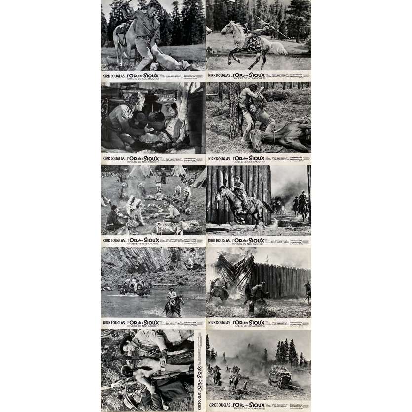 L'OR DES SIOUX Photos de film x10 - 22x28 cm. - 1955 - Kirk Douglas, André De Toth