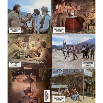 THEY CALL ME TRINITY French Lobby Cards x6 - 9x12 in. - 1970 - Enzo Barboni, Terence Hill