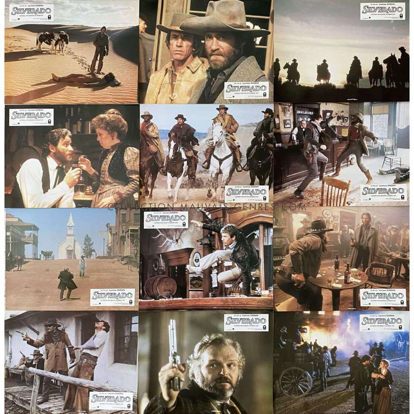 SILVERADO French Lobby Cards x12 - 9x12 in. - 1985 - Lawrence Kasdan, Kevin Costner