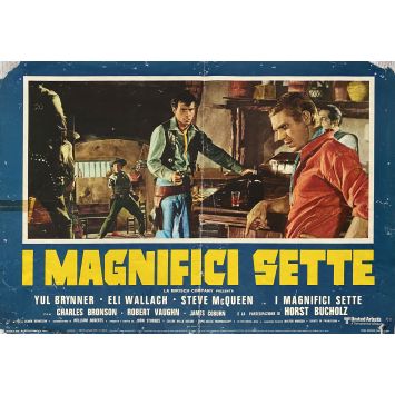 THE MAGNIFICENT SEVEN French Movie Poster- 18x26 in. - 1960/R1970 - John Sturges, Steve McQueen