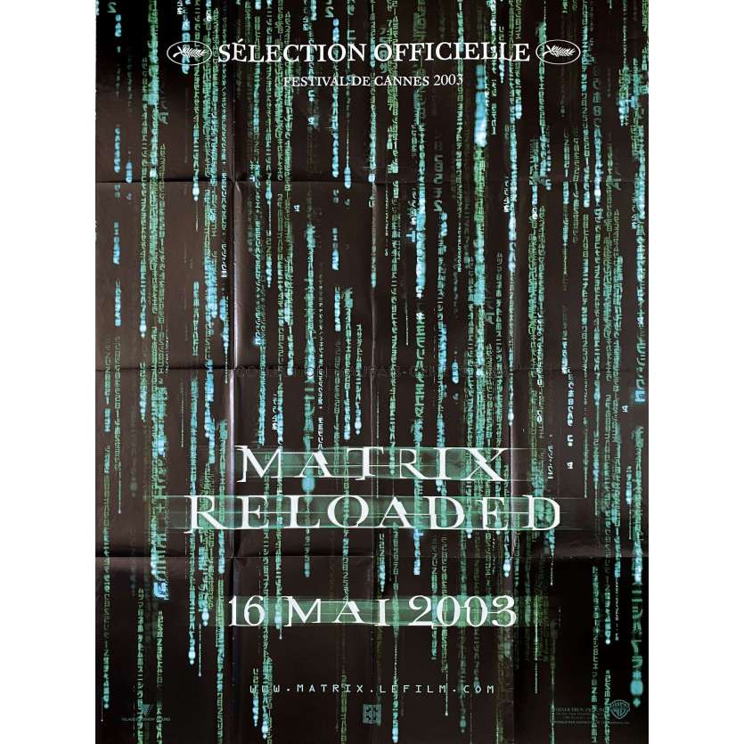 MATRIX RELOADED Affiche de film- 120x160 cm. - 2003 - Keanu Reeves, Wachowski Bros