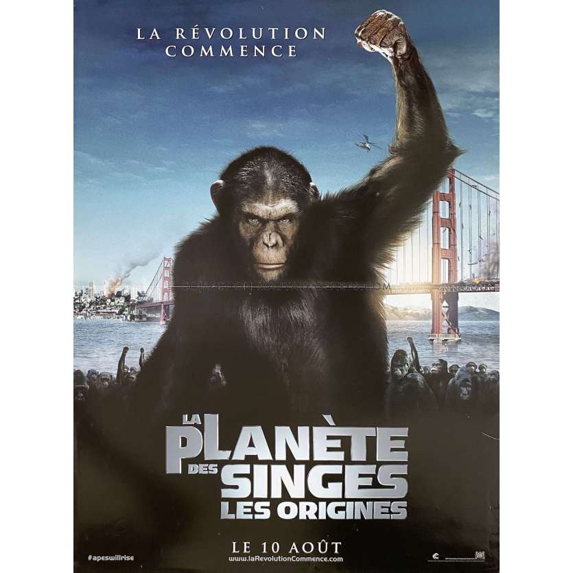 LA PLANETE DES SINGES - LES ORIGINES Affiche de cinéma- 40x54 cm. - 2011 - Andy Serkis, Rupert Wyatt