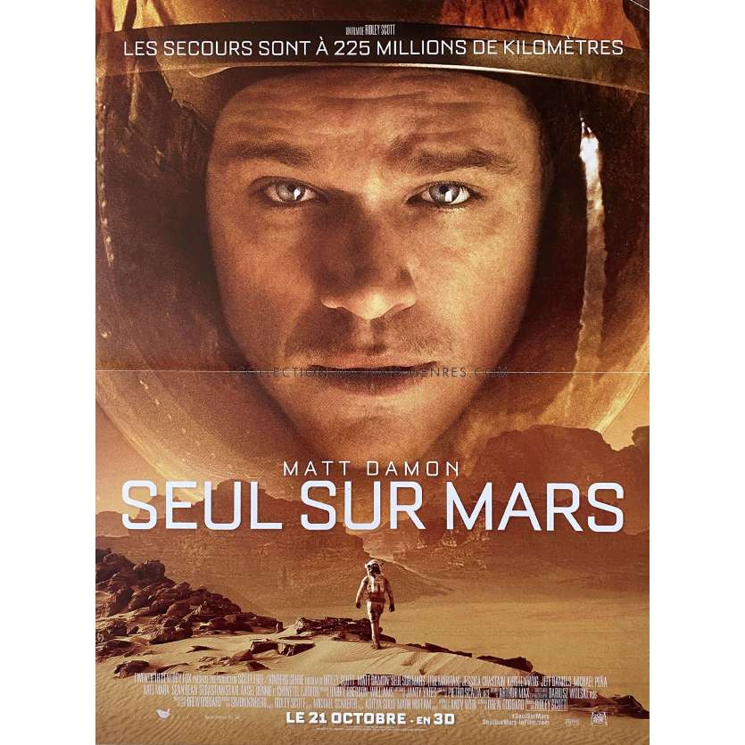 SEUL SUR MARS Affiche de cinéma- 40x54 cm. - 2015 - Matt Damon, Ridley Scott