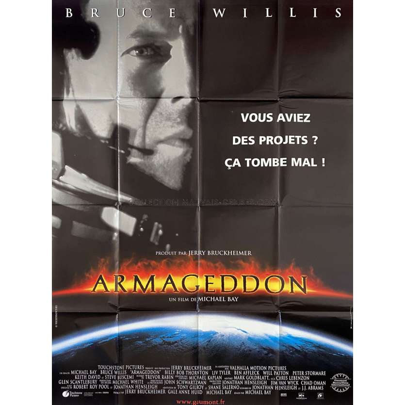 ARMAGEDDON Affiche de cinéma- 120x160 cm. - 1998 - Bruce Willis, Michael Bay