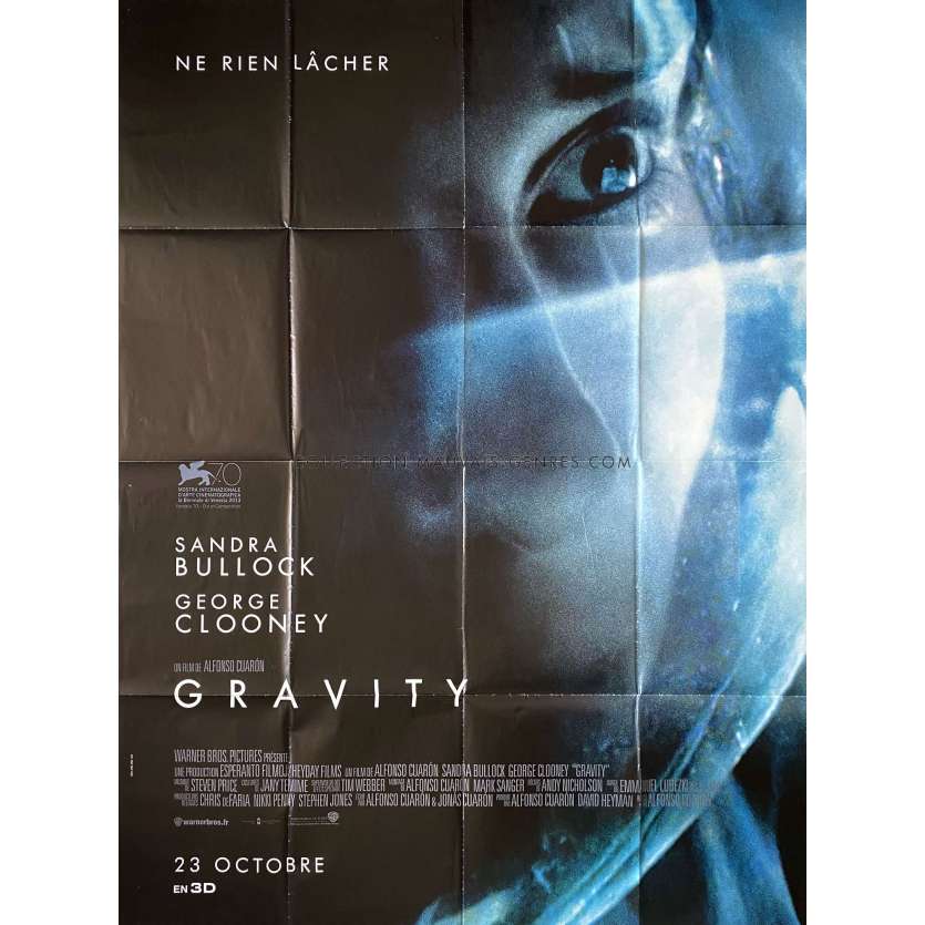 GRAVITY Affiche de cinéma- 120x160 cm. - 2013 - Sandra Bullock, Alfonso Cuarón