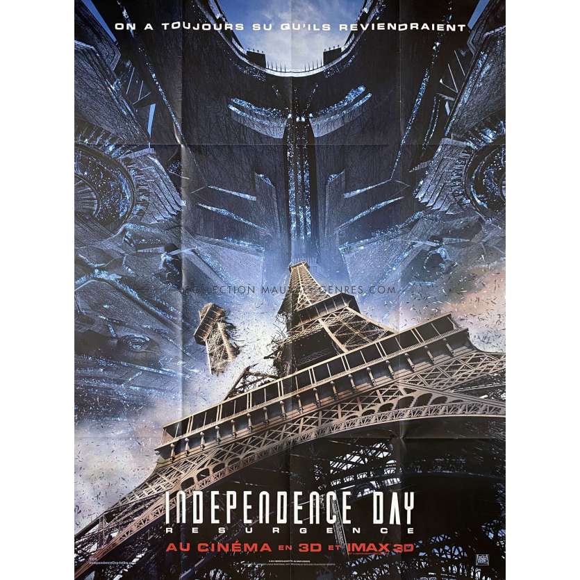 INDEPENDANCE DAY RESURGENCE Affiche de cinéma- 120x160 cm. - 2016 - Liam Hemsworth, Roland Emmerich