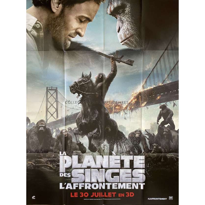 LA PLANETE DES SINGES : L'AFFRONTEMENT Affiche de cinéma PREV. - 120x160 cm. - 2014 - Gary Oldman, Matt Reeves