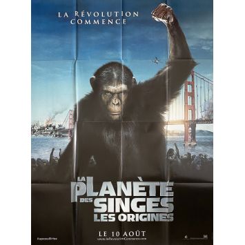 RISE OF THE PLANET OF THE APES French Movie Poster- 47x63 in. - 2011 - Rupert Wyatt, Andy Serkis