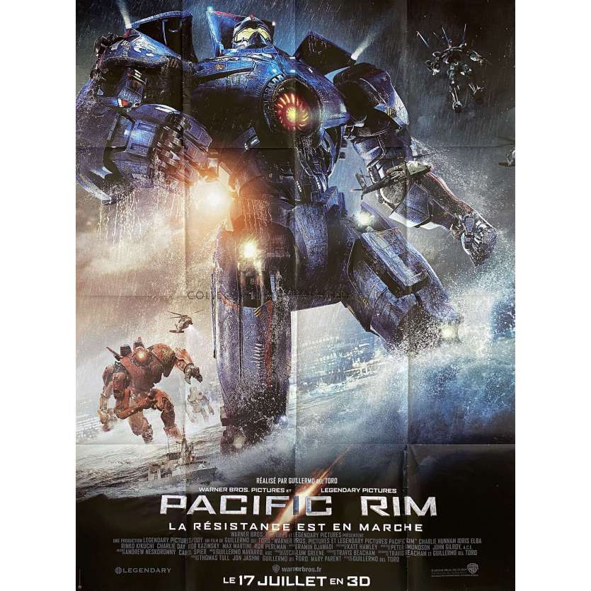 PACIFIC RIM Affiche de cinéma- 120x160 cm. - 2013 - Idris Elba, Guillermo Del Toro