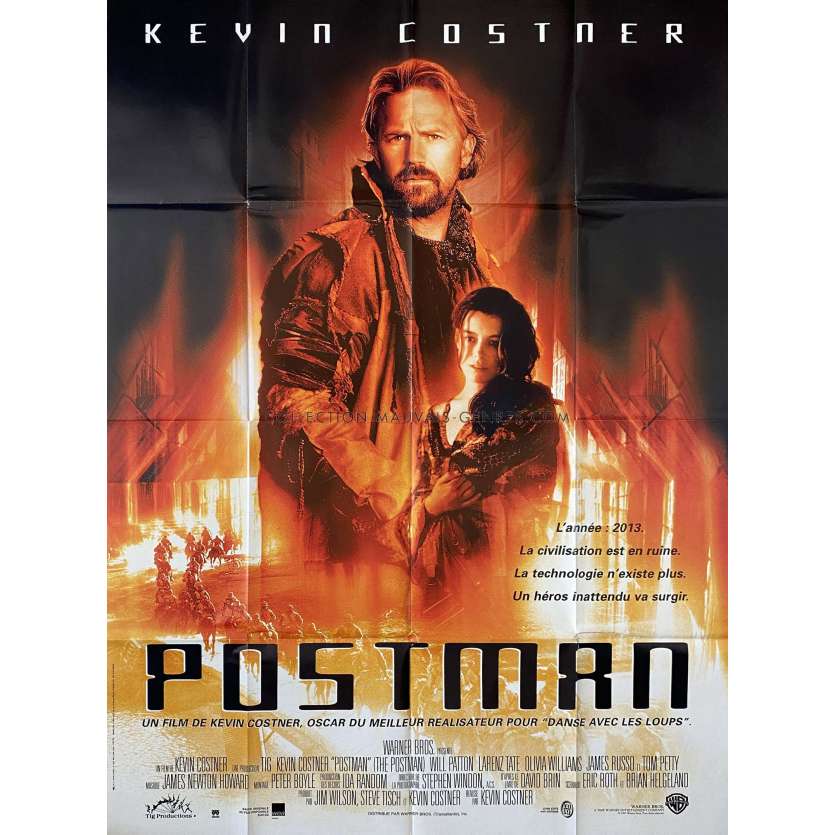 POSTMAN Affiche de cinéma- 120x160 cm. - 1997 - Will Patton, Kevin Costner