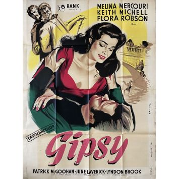 THE GIPSY AND THE GENTLEMEN French Movie Poster- 47x63 in. - 1958 - Joseph Losey, Melina Mercouri