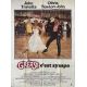 GREASE French Movie Poster 1st release. - 47x63 in. - 1978 - Randal Kleiser, John Travolta