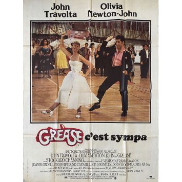 GREASE Affiche de cinéma 1ere sortie. - 120x160 cm. - 1978 - John Travolta, Randal Kleiser